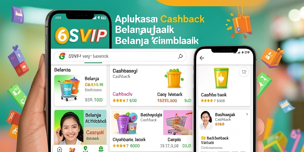 Antarmuka 6SVIP menampilkan berbagai penawaran cashback menarik.