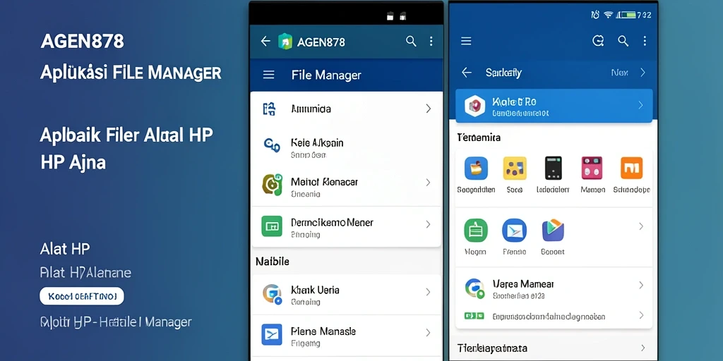 Antarmuka utama AGEN878 untuk manajemen file yang efisien dan terorganisir.
