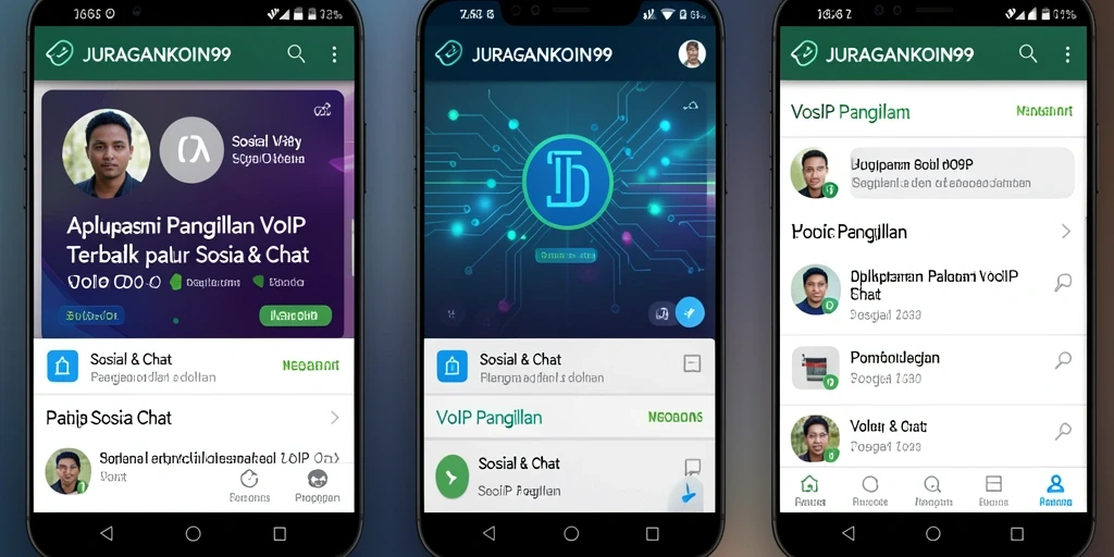 Tampilan antarmuka utama JURAGANKOIN99 yang intuitif untuk panggilan VoIP.