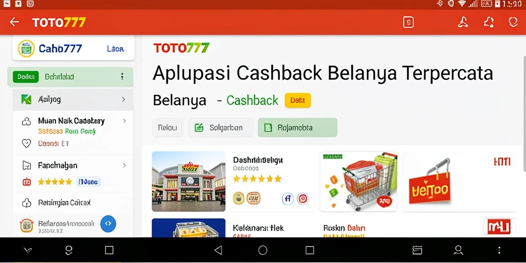 Tampilan antarmuka aplikasi TOTO777 yang sederhana dan menarik.