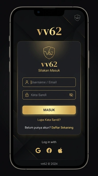 Tampilan halaman login vv62